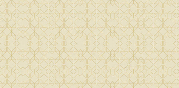 Textured Wallpaper Trellis|Geometric in Yellow|Gold