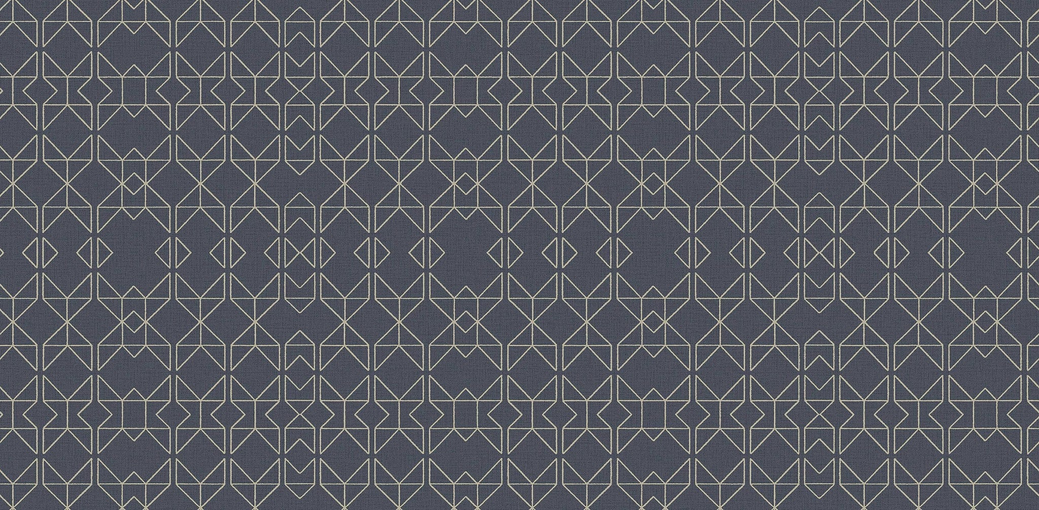 Textured Wallpaper Trellis|Geometric in Aegean|Blue|Gold