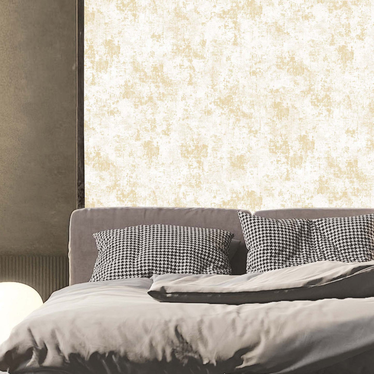 Textured Wallpaper Abstract|Plastered|Distressed in Yellow