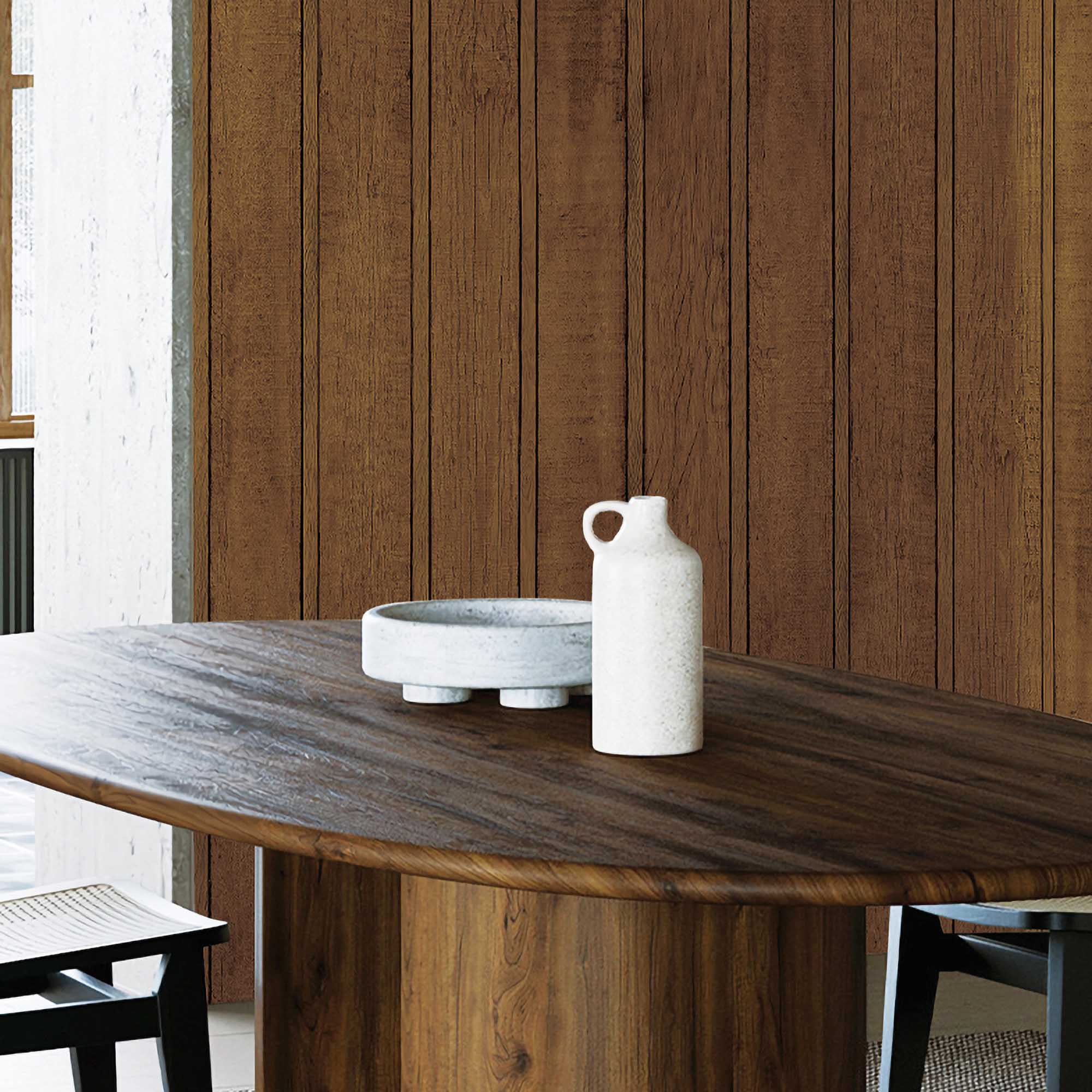 Textured Wallpaper Wood|Rustic in Brown