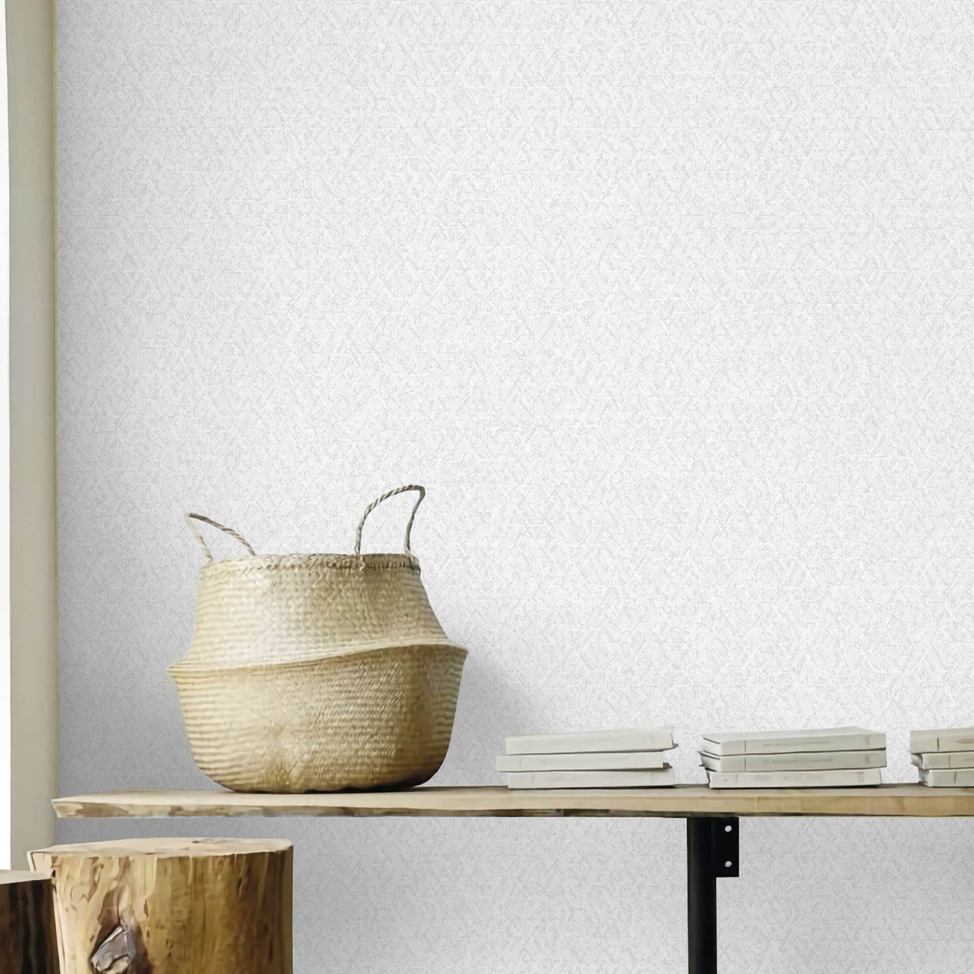 Textured Wallpaper Plastered|Grunge|Abstract in White
