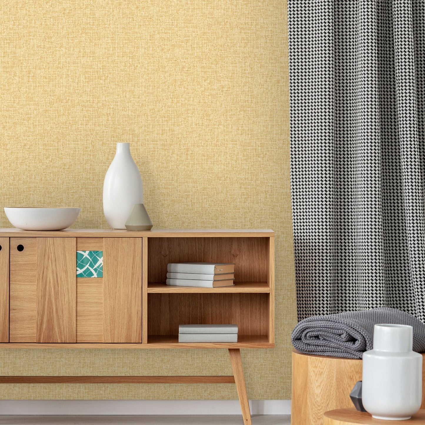 Textured Wallpaper Fabric|Grunge in Yellow