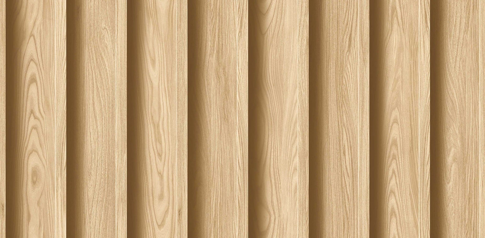 Textured Wallpaper Wood in Beige