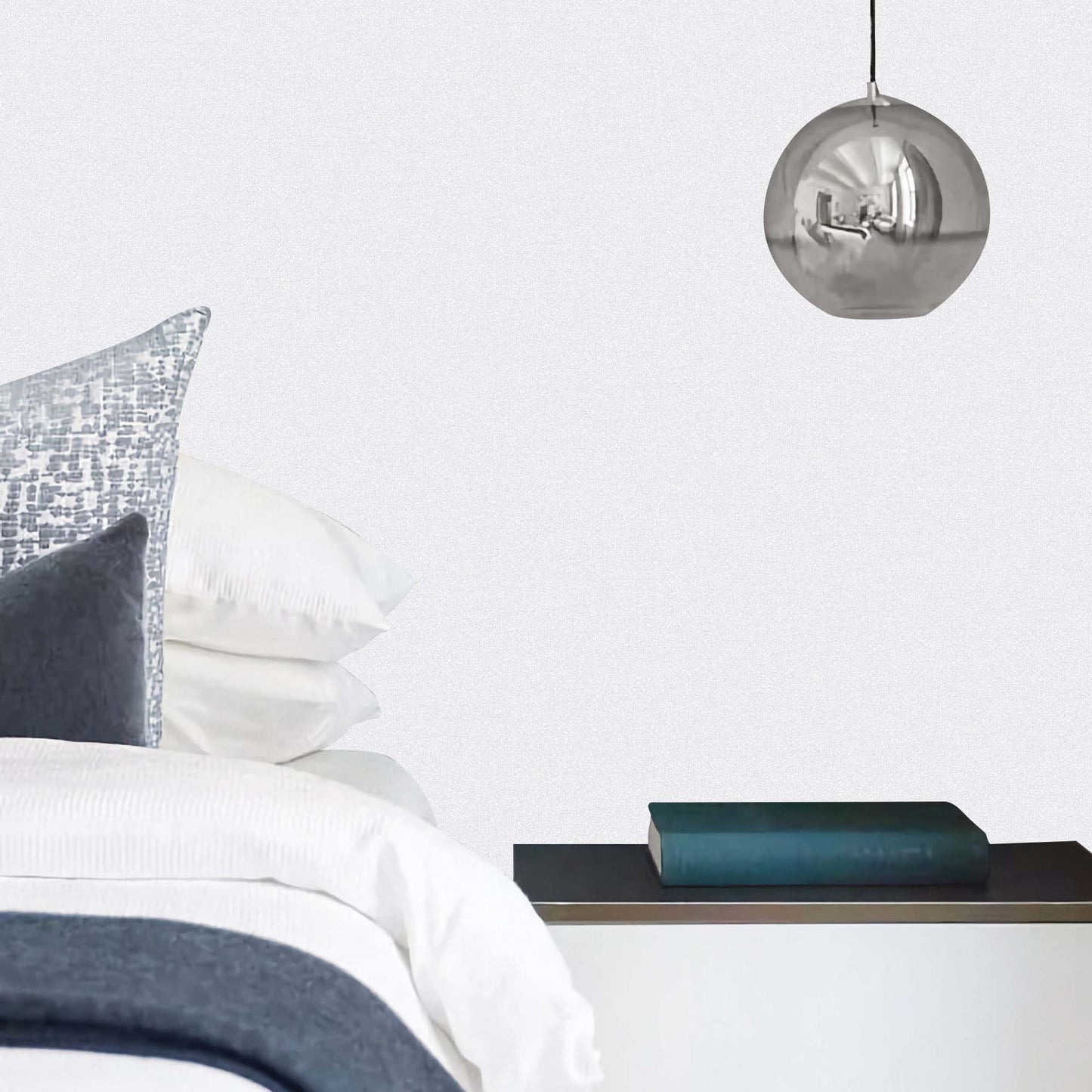 Textured Wallpaper Fabric in White|Light Grey