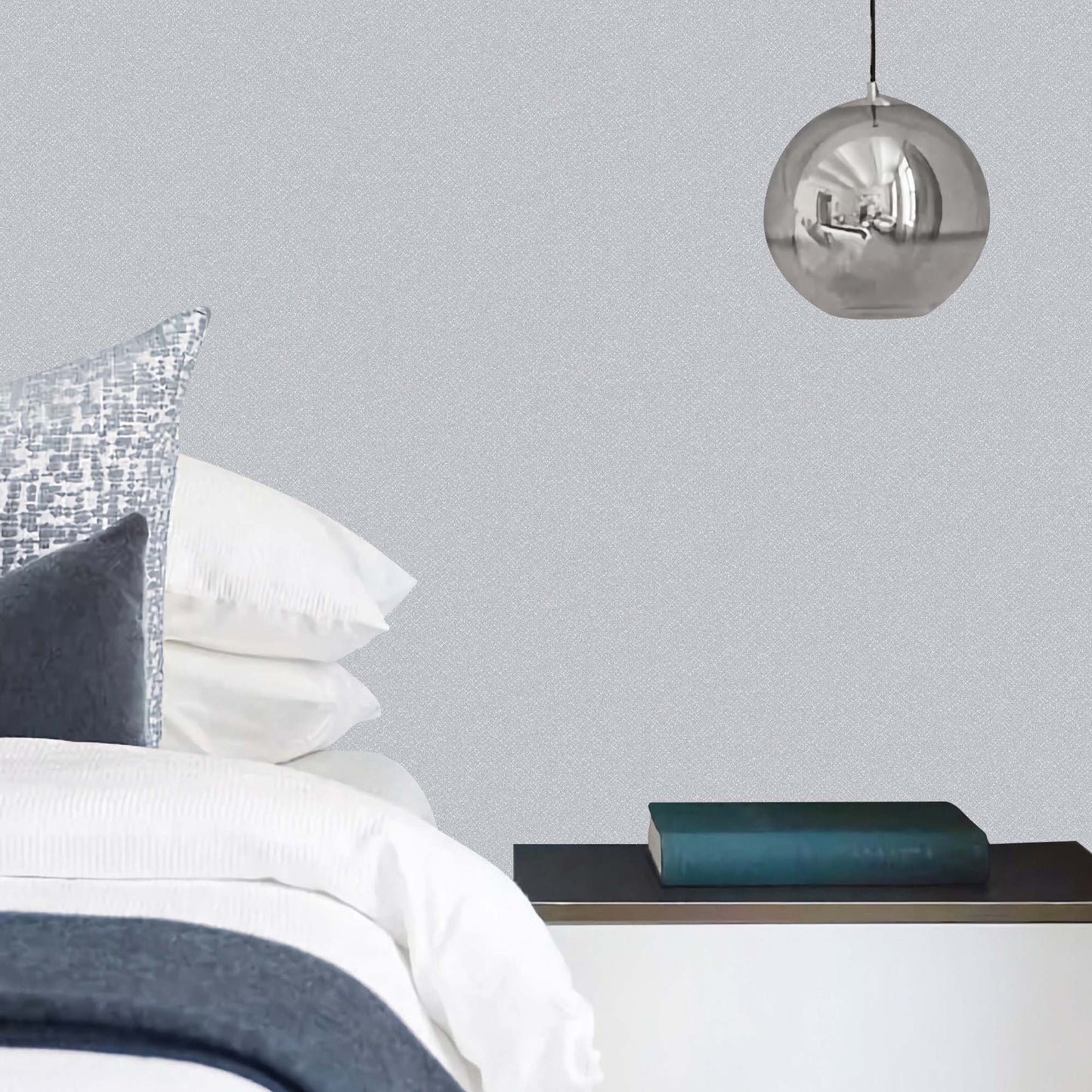 Textured Wallpaper Fabric in Grey