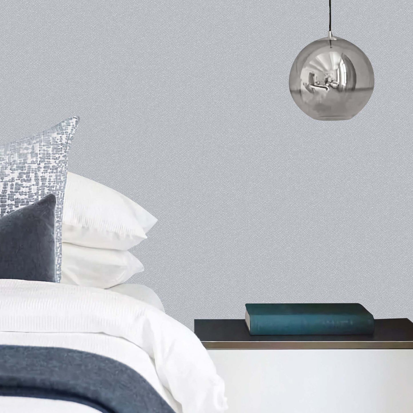 Textured Wallpaper Fabric in Dark Grey|Pewter