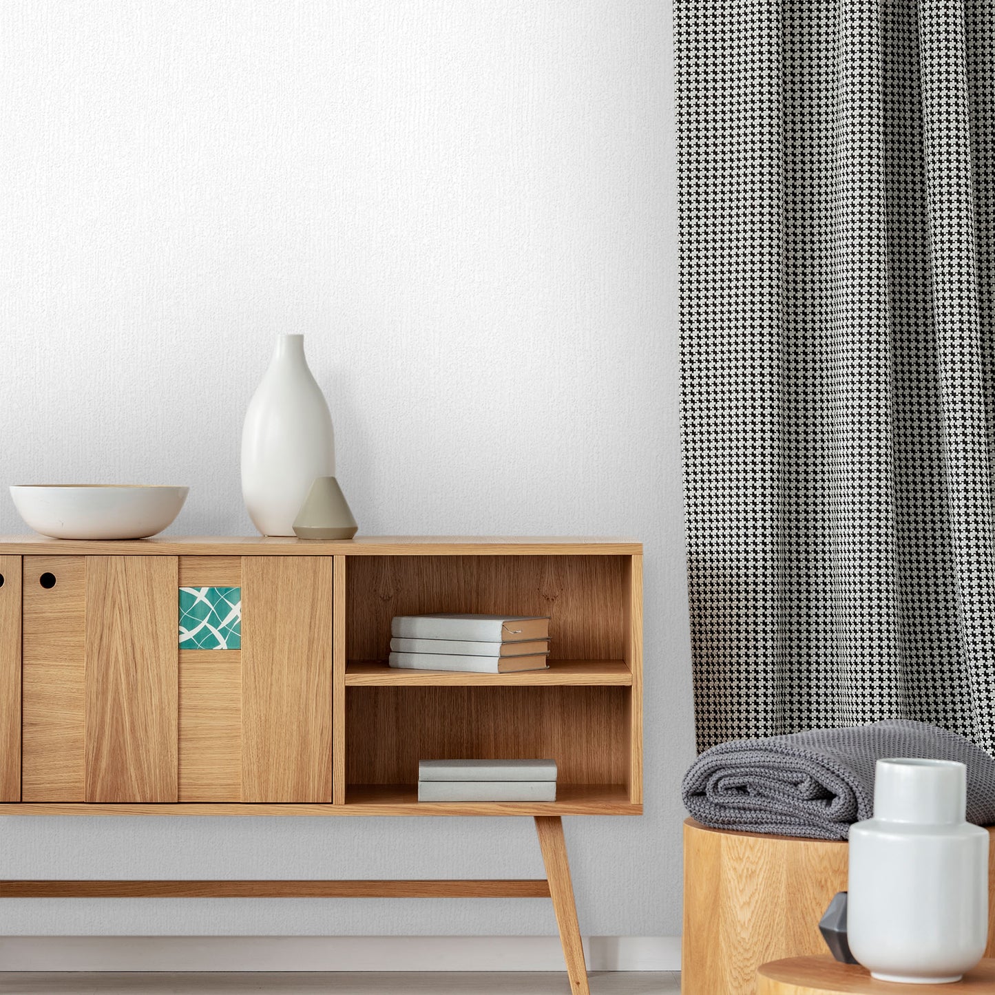 Textured Wallpaper Solid in White