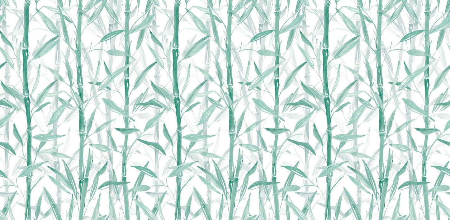 Textured Wallpaper Floral in Green