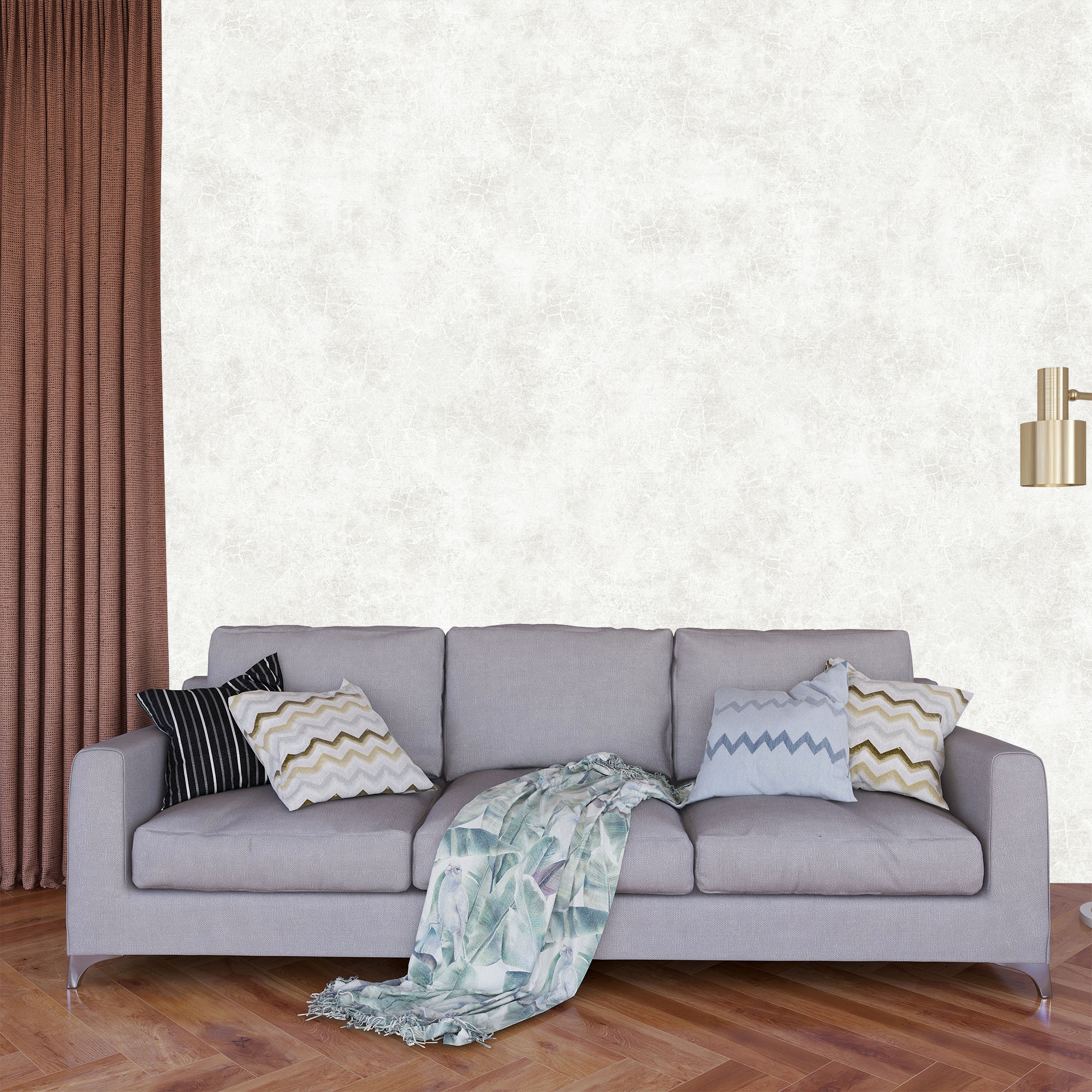 Textured Wallpaper Plastered|Grunge|Abstract in Light Grey