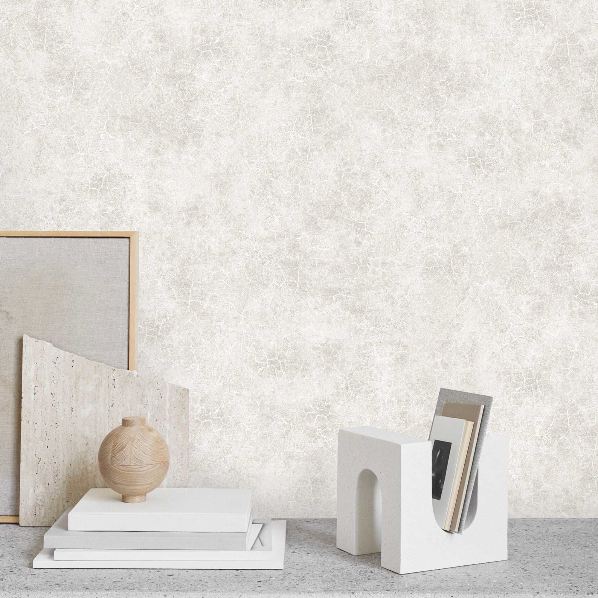 Textured Wallpaper Plastered|Grunge|Abstract in Grey