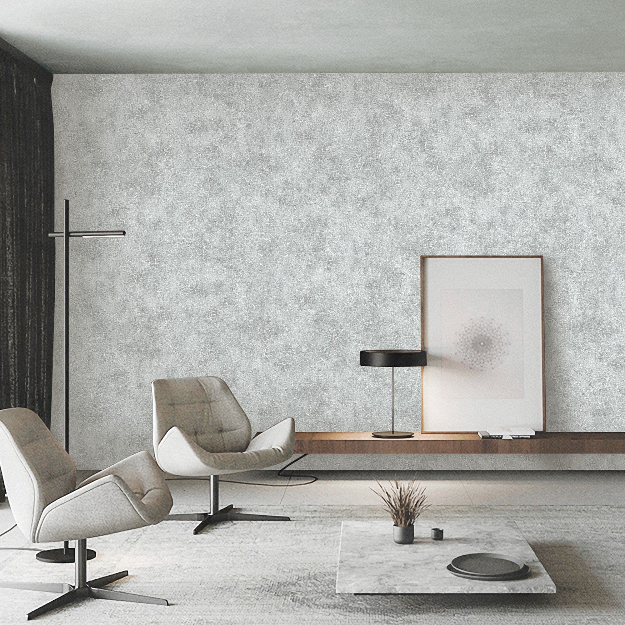 Textured Wallpaper Plastered|Grunge|Abstract in Teal