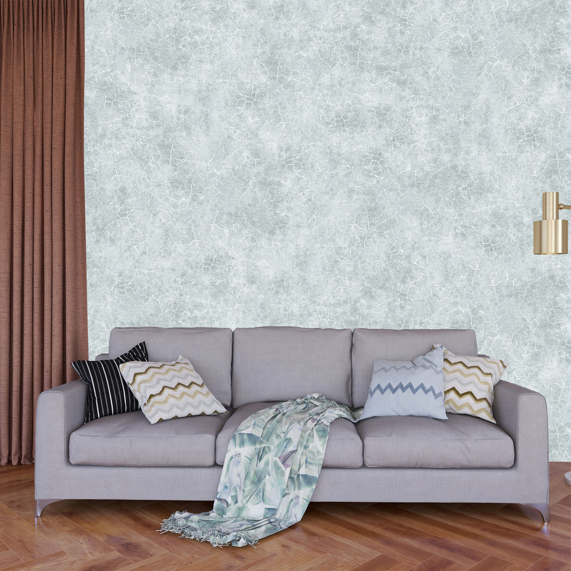 Textured Wallpaper Plastered|Grunge|Abstract in Teal