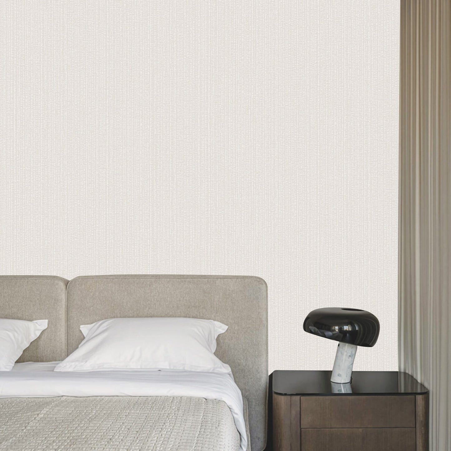 Textured Wallpaper Fabric in Light Grey