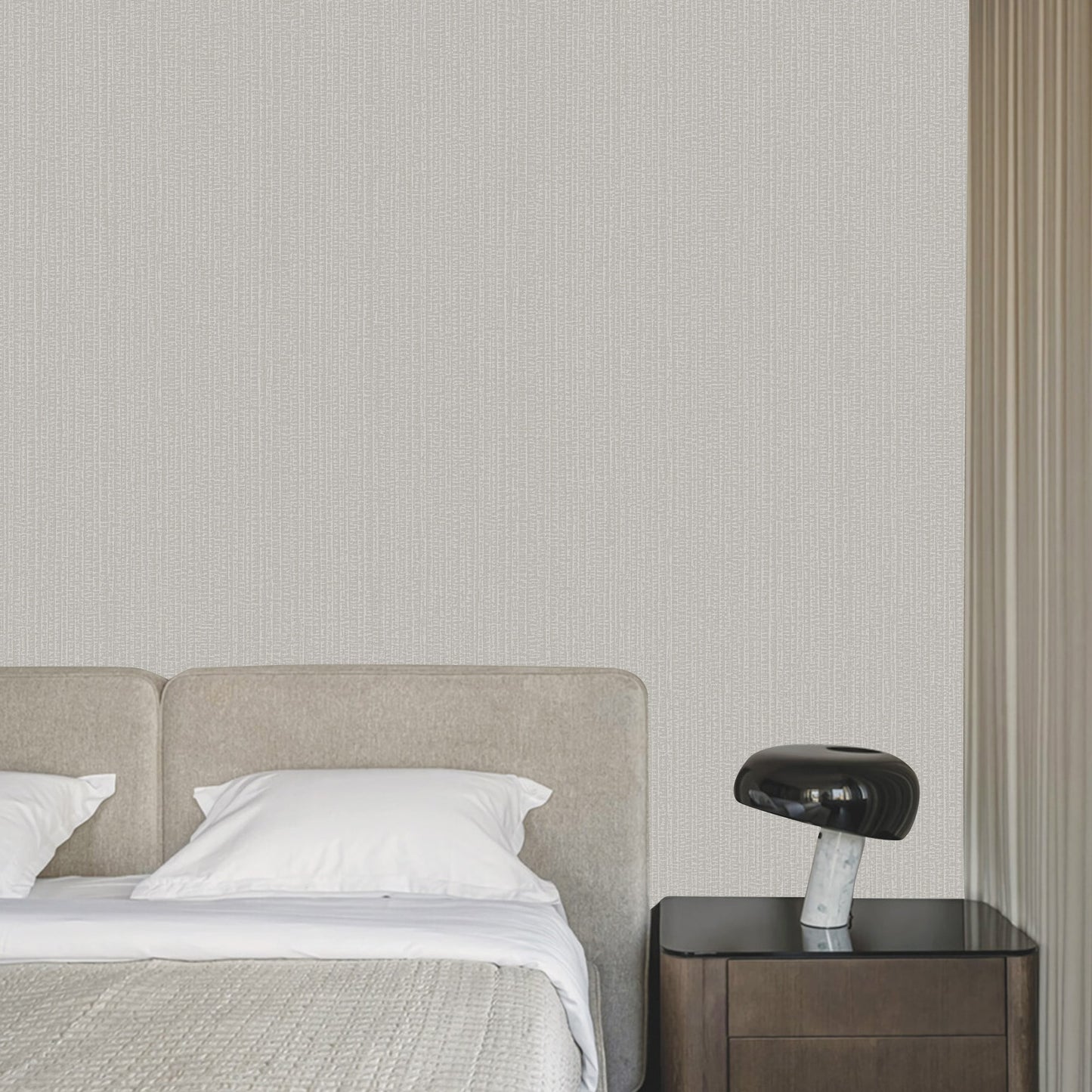 Textured Wallpaper Fabric in Grey