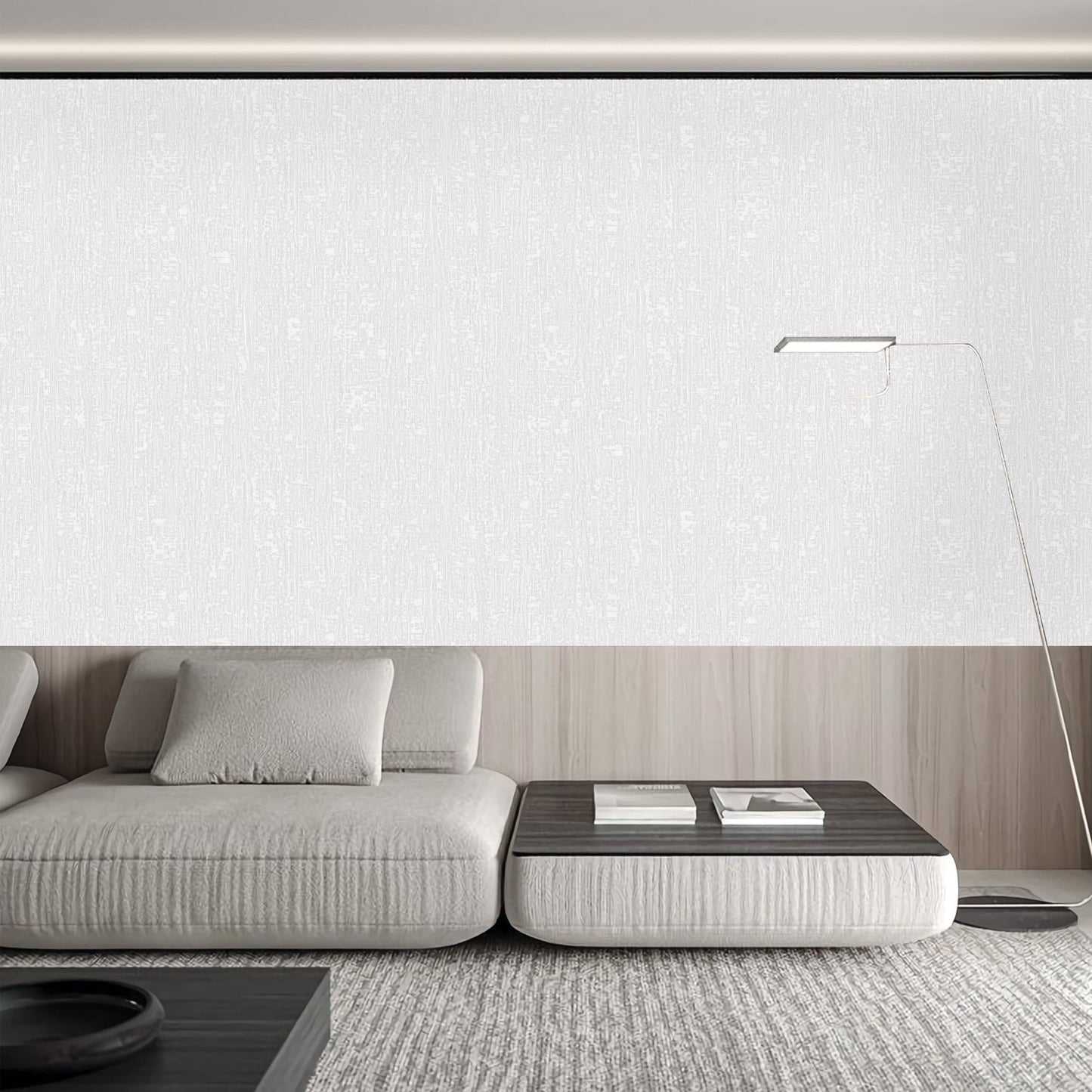 Textured Wallpaper Plastered|Grunge|Abstract in Light Grey