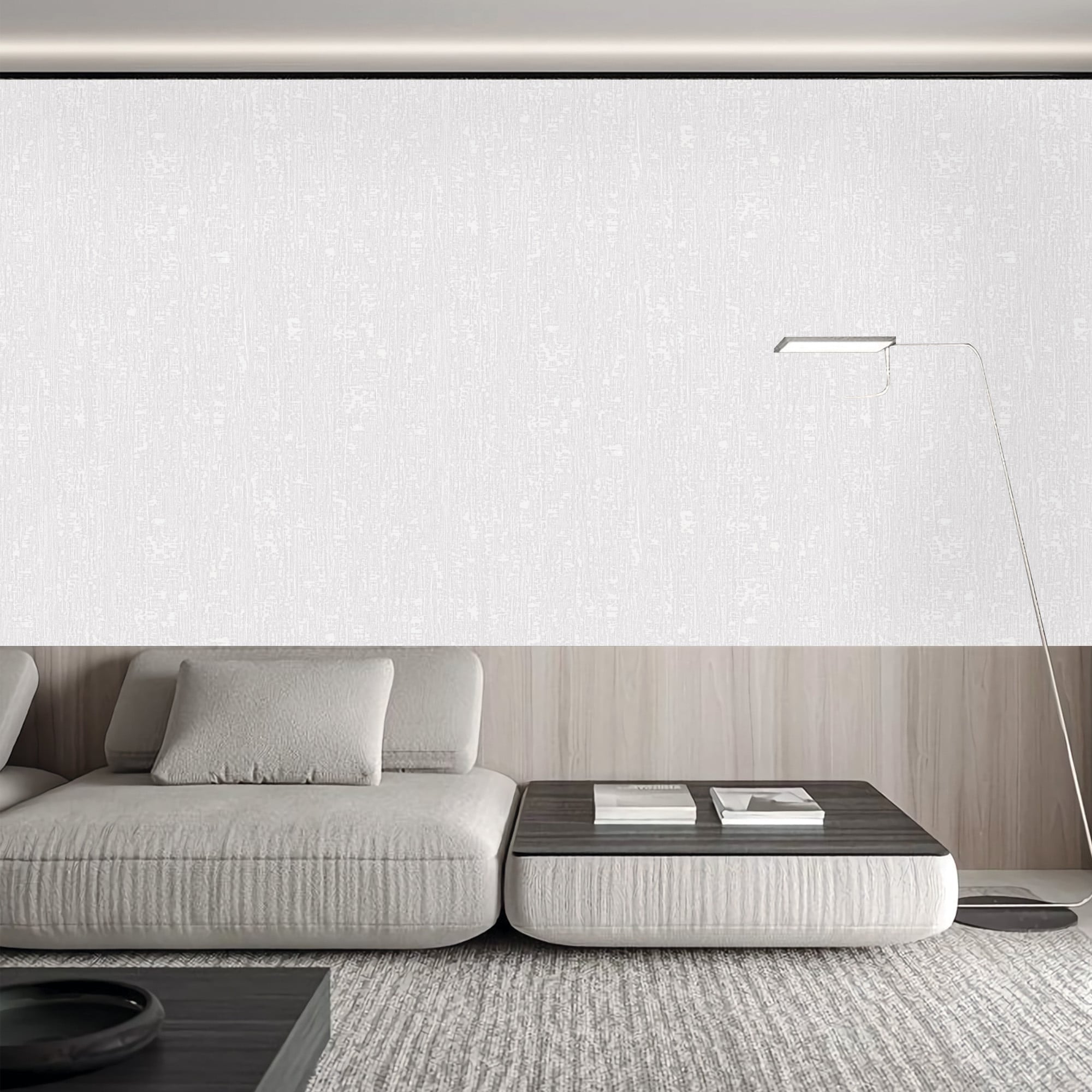 Textured Wallpaper Plastered|Grunge|Abstract in Light Grey