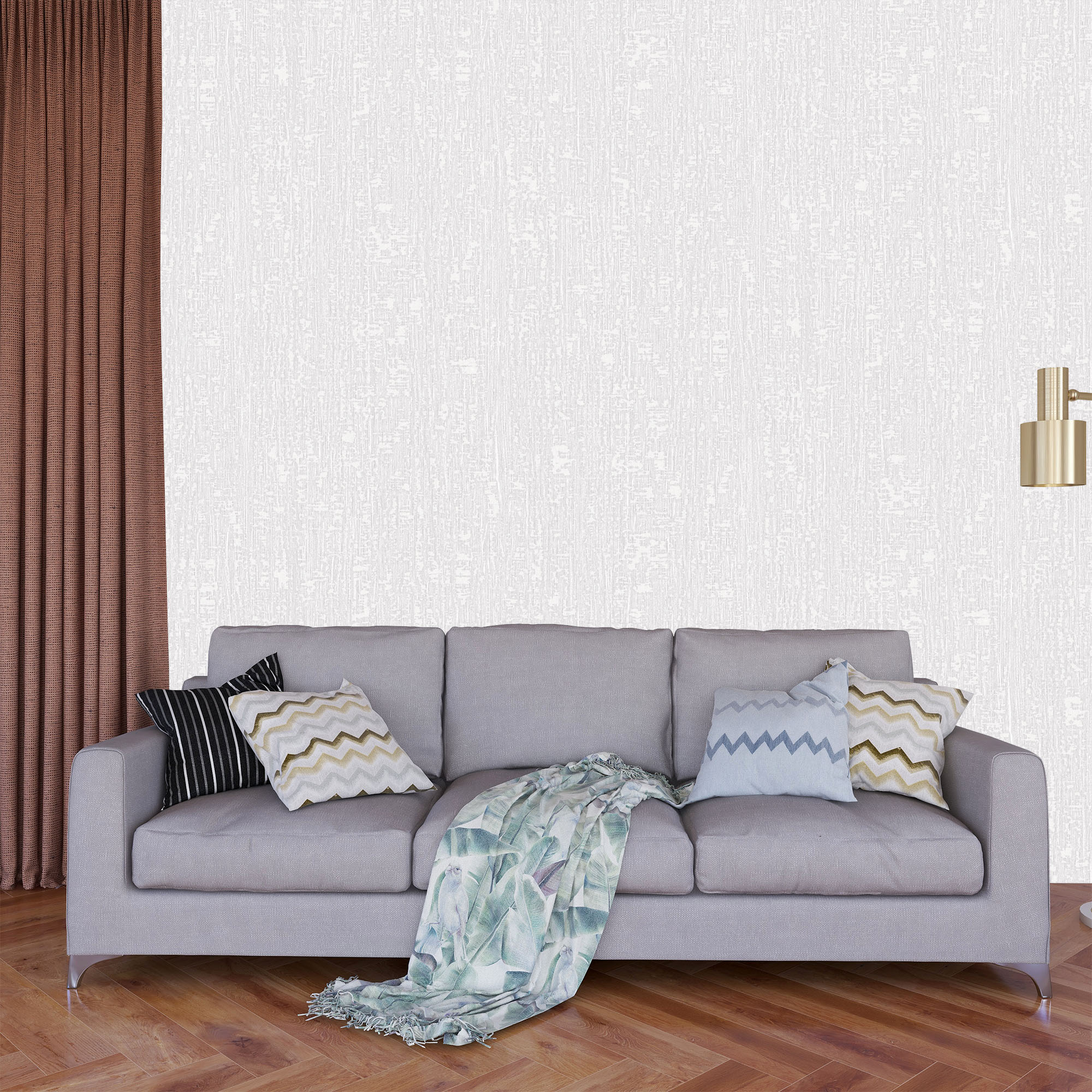 Textured Wallpaper Plastered|Grunge|Abstract in Light Grey