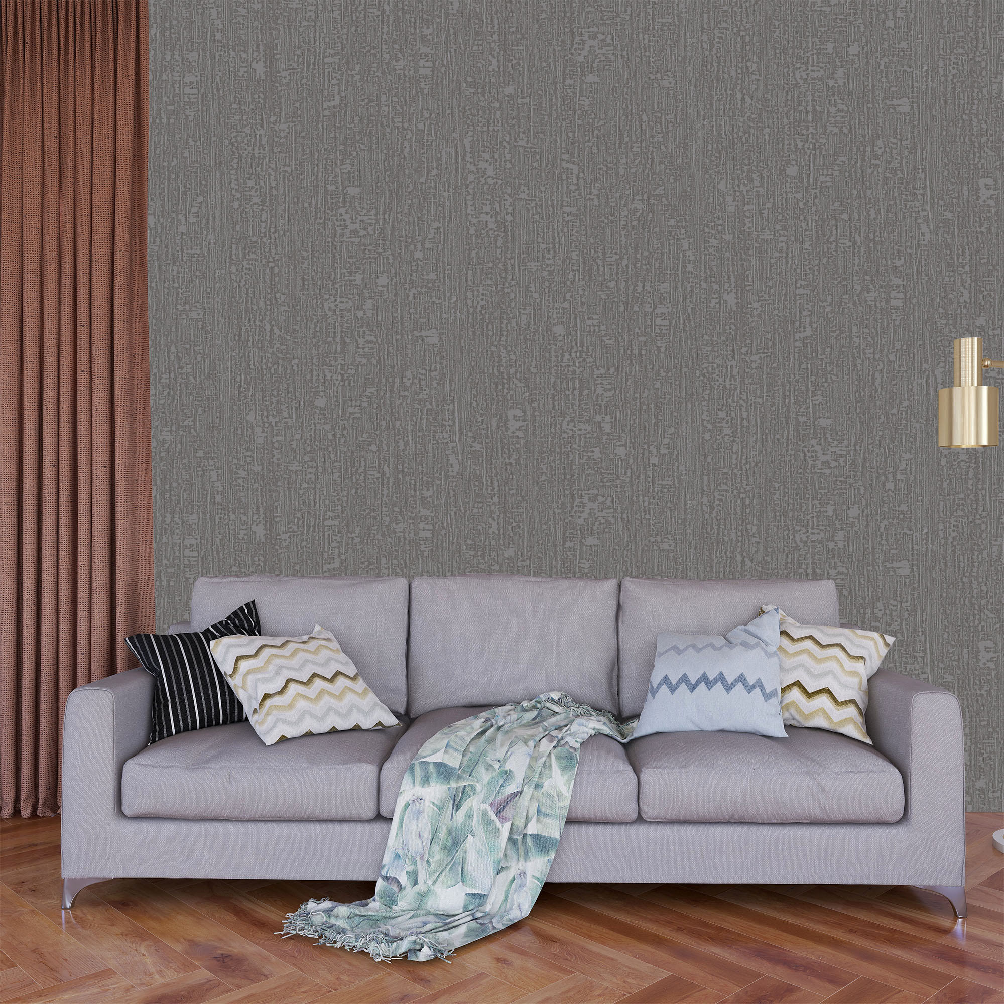 Textured Wallpaper Plastered|Grunge|Abstract in Black