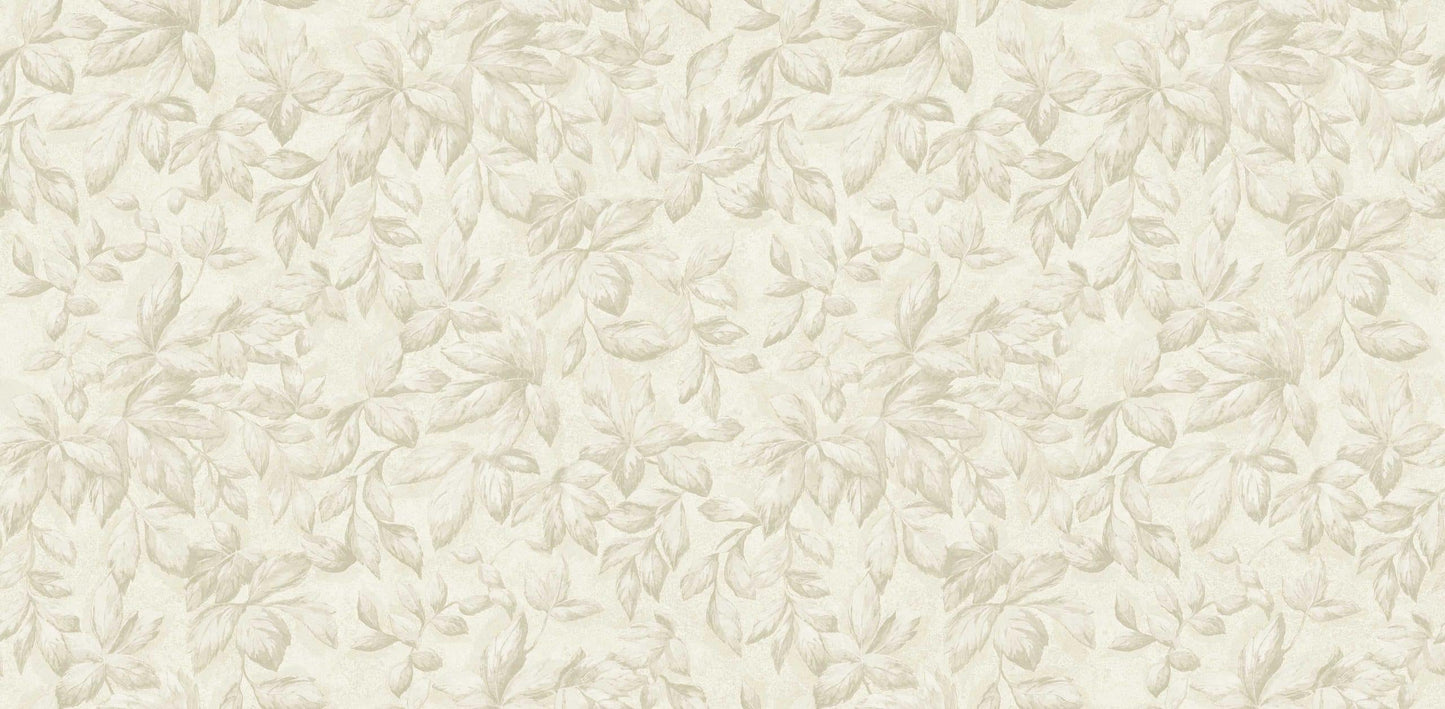Textured Wallpaper Floral in Beige