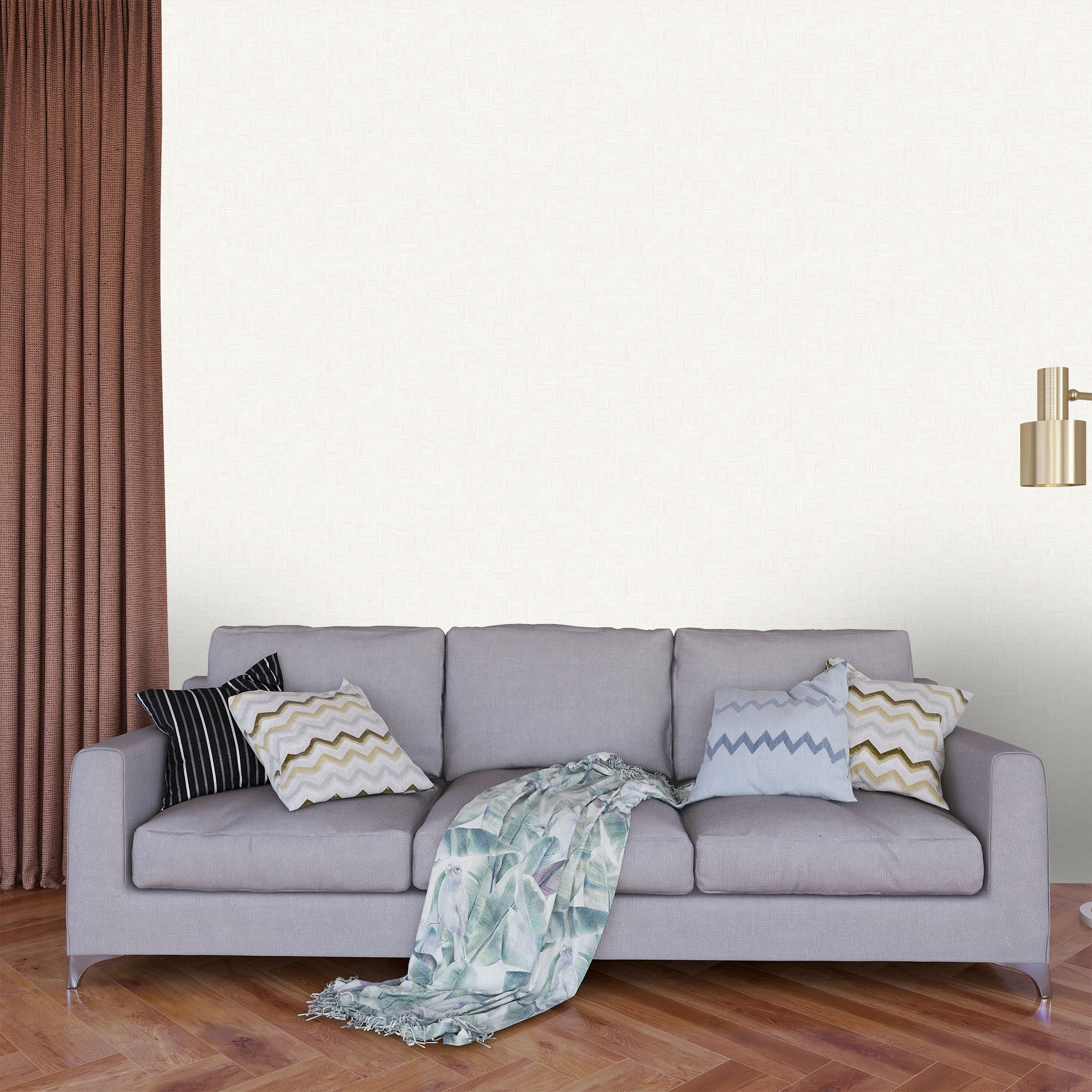 Textured Wallpaper Fabric in White