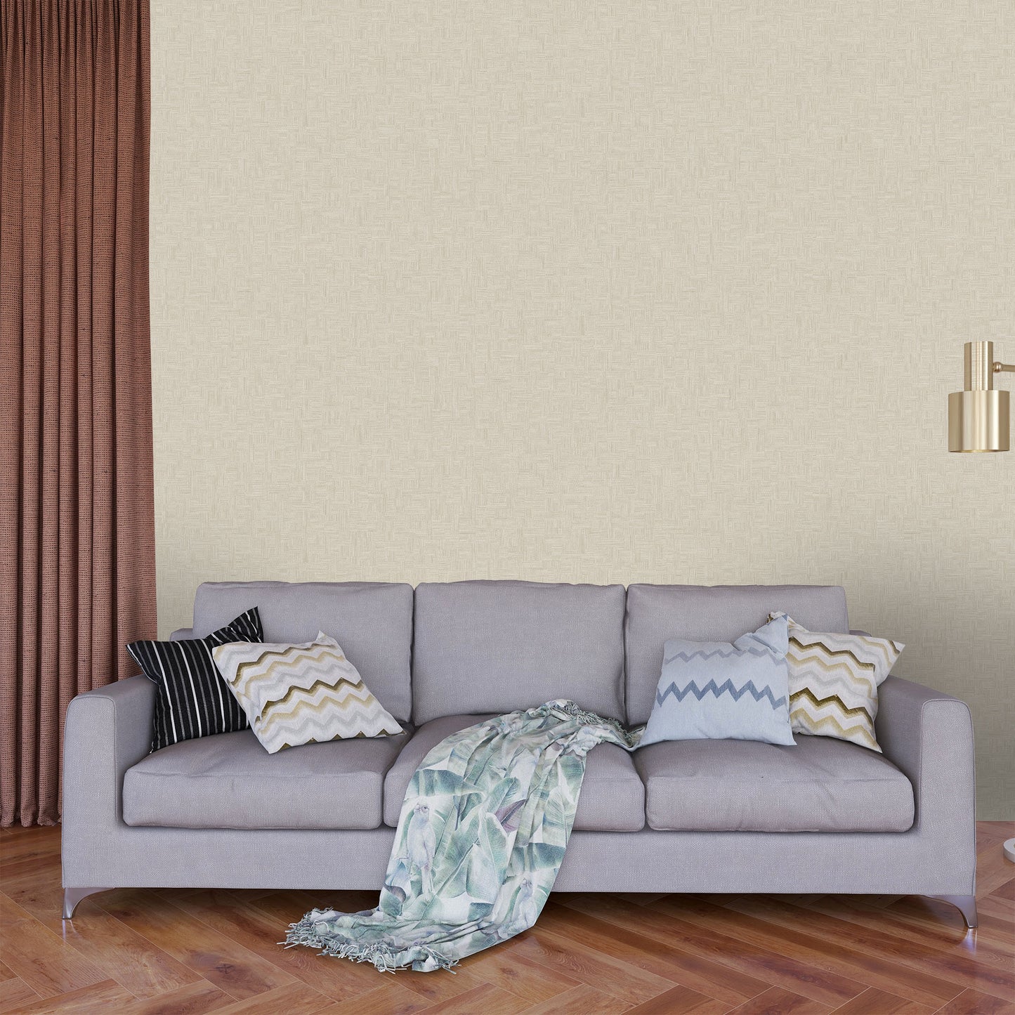 Textured Wallpaper Fabric in Beige