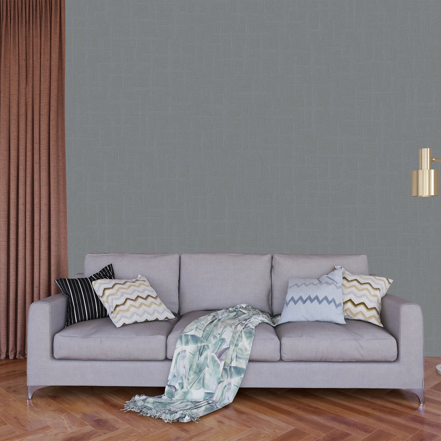 Textured Wallpaper Fabric in Charcoal|Grey|Black