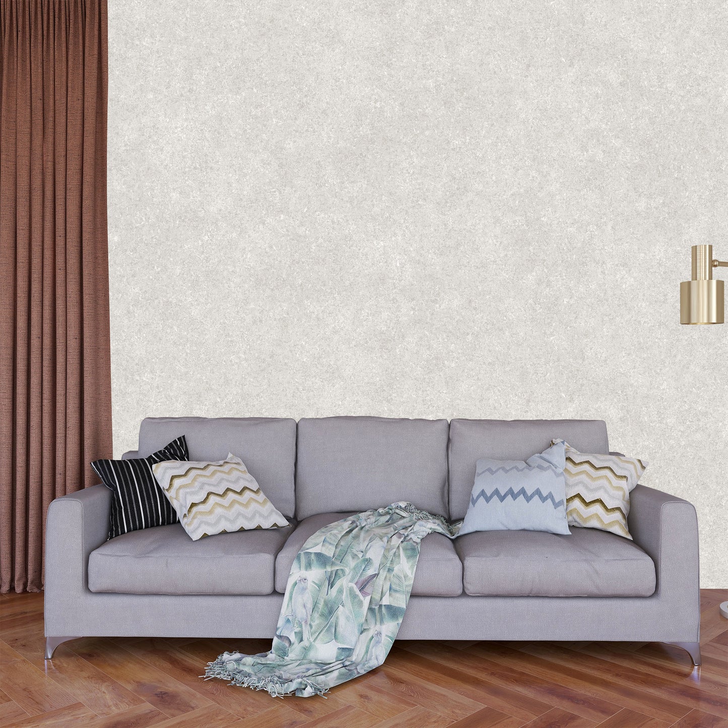 Textured Wallpaper Plastered|Grunge|Abstract in Light Grey