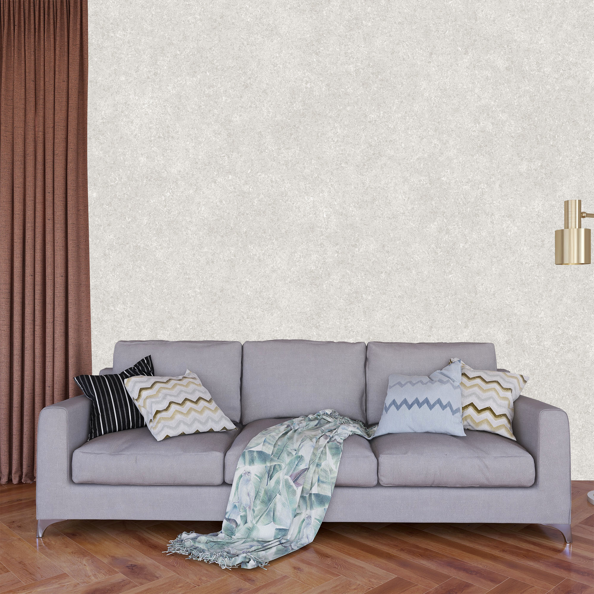 Textured Wallpaper Plastered|Grunge|Abstract in Light Grey