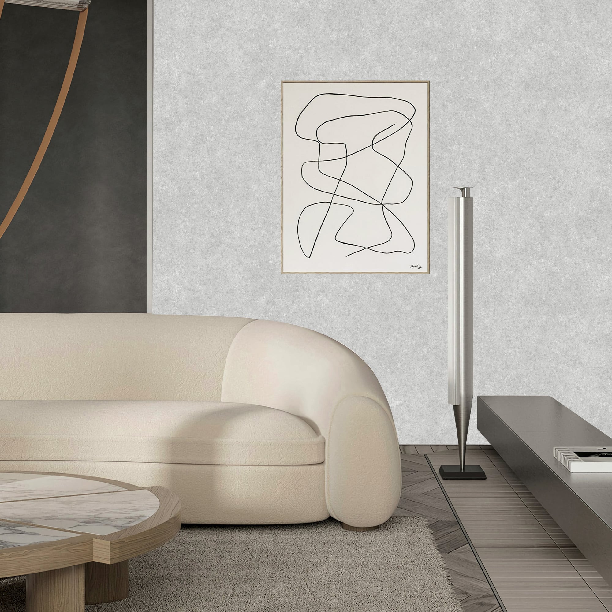 Textured Wallpaper Plastered|Grunge|Abstract in Grey