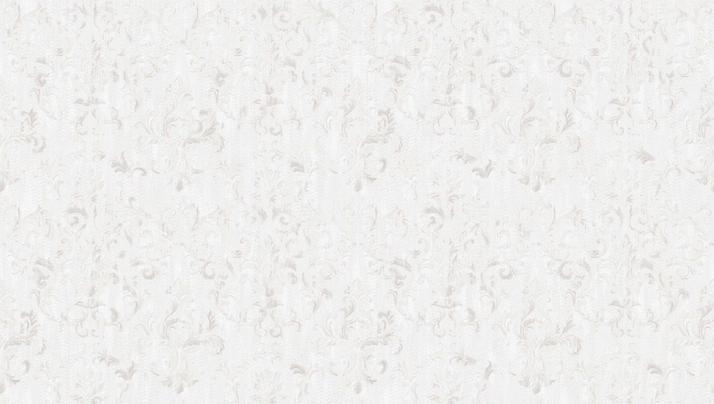 Textured Wallpaper Traditional|Damask|Grunge in White