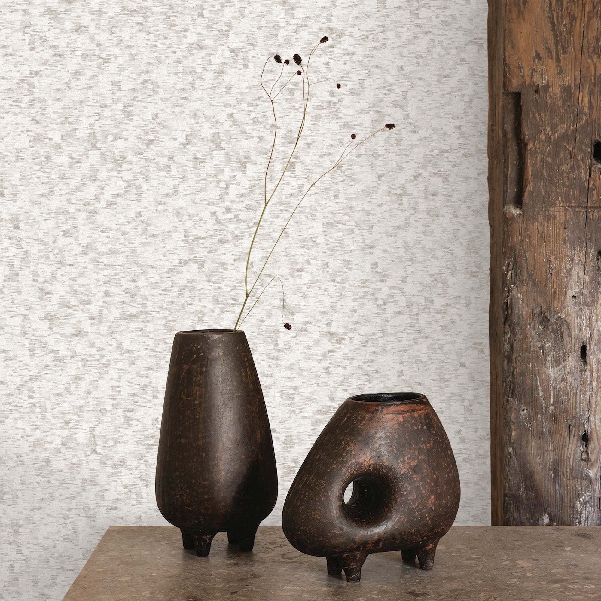 Textured Wallpaper Abstract|Grunge in White|Grey