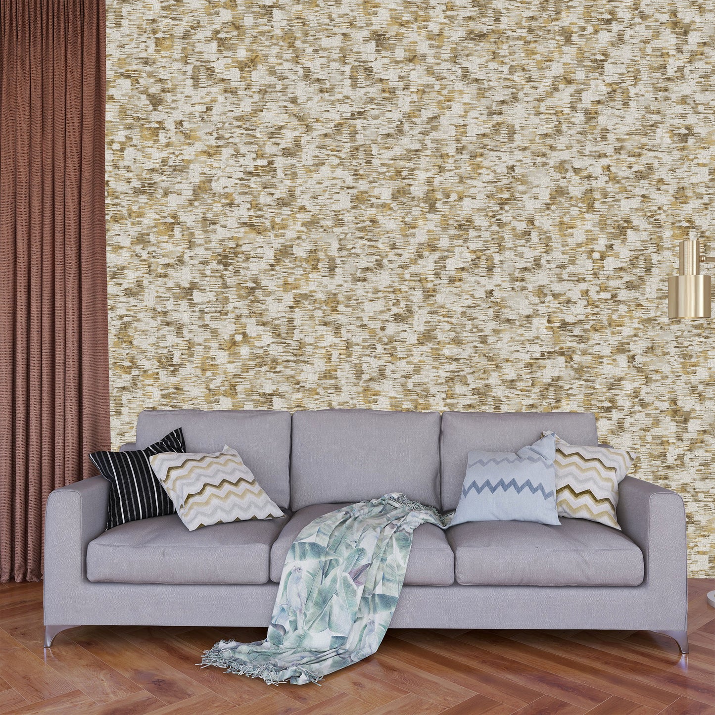 Textured Wallpaper Abstract|Grunge in Gold|Beige