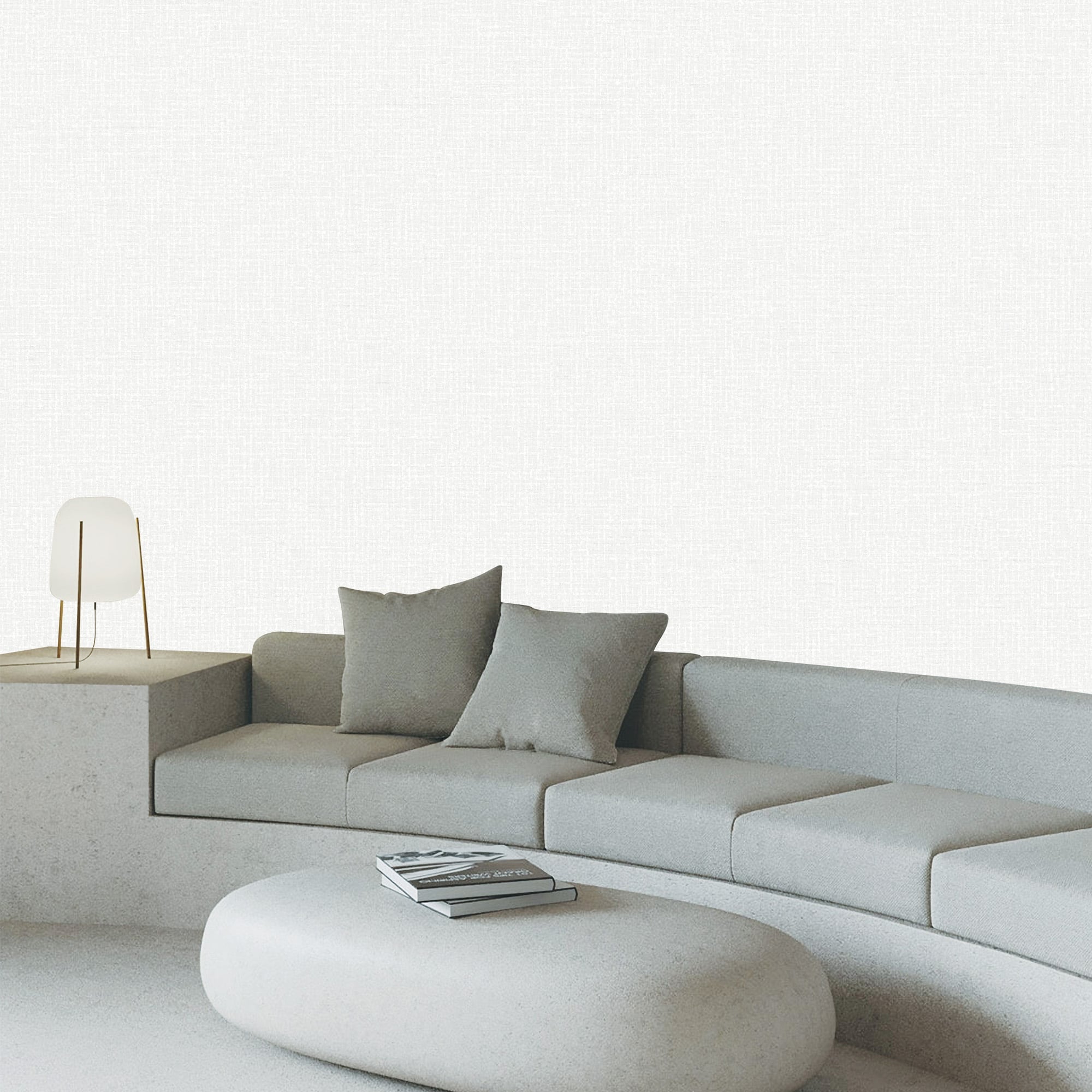 Textured Wallpaper Fabric in White