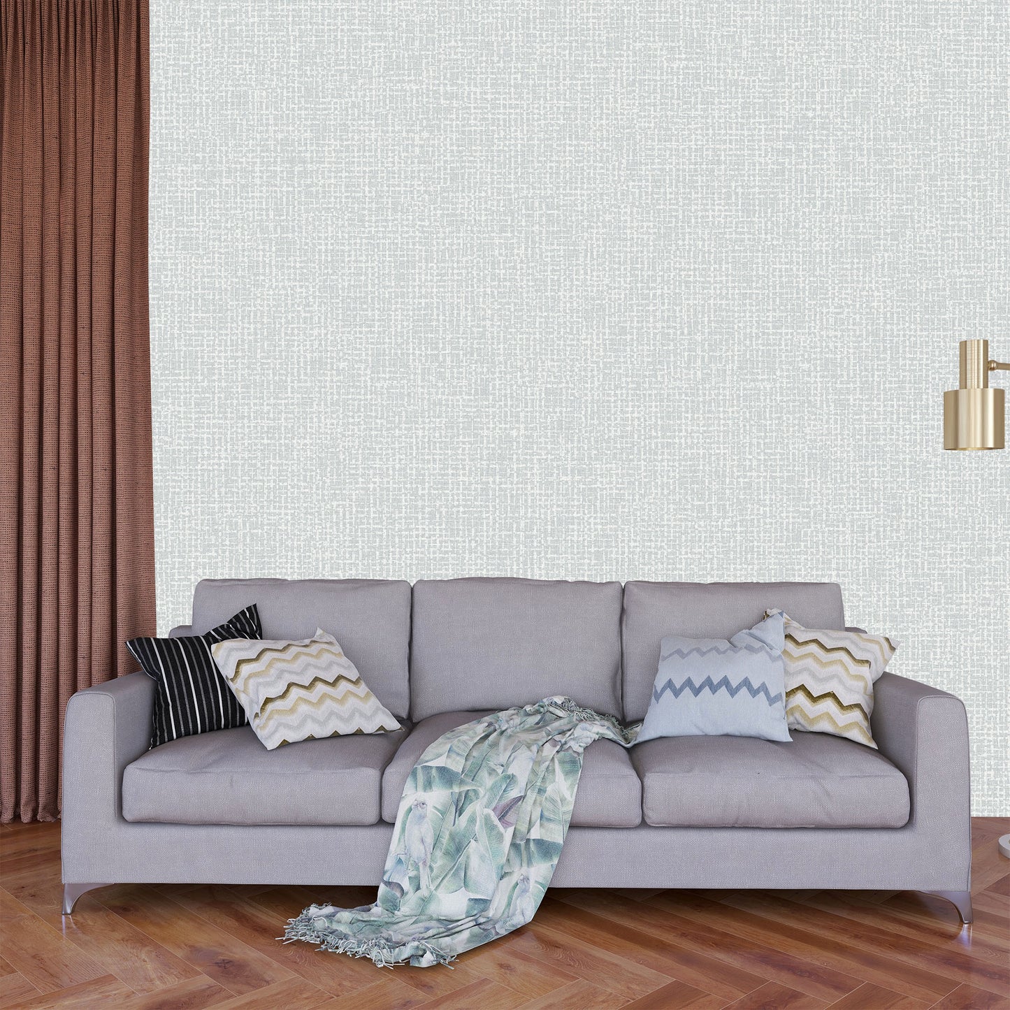 Textured Wallpaper Fabric in Grey