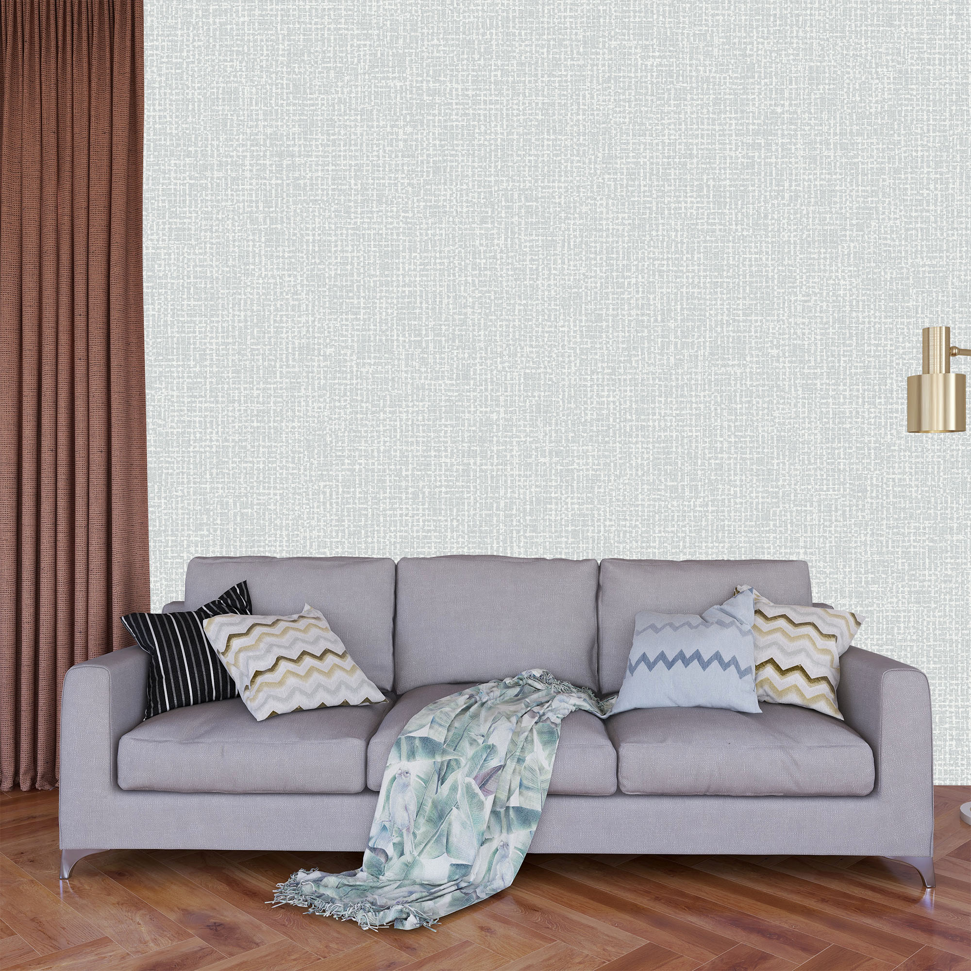 Textured Wallpaper Fabric in Grey