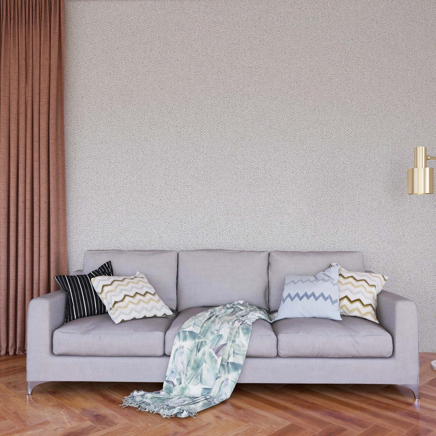 Textured Wallpaper Fabric in White