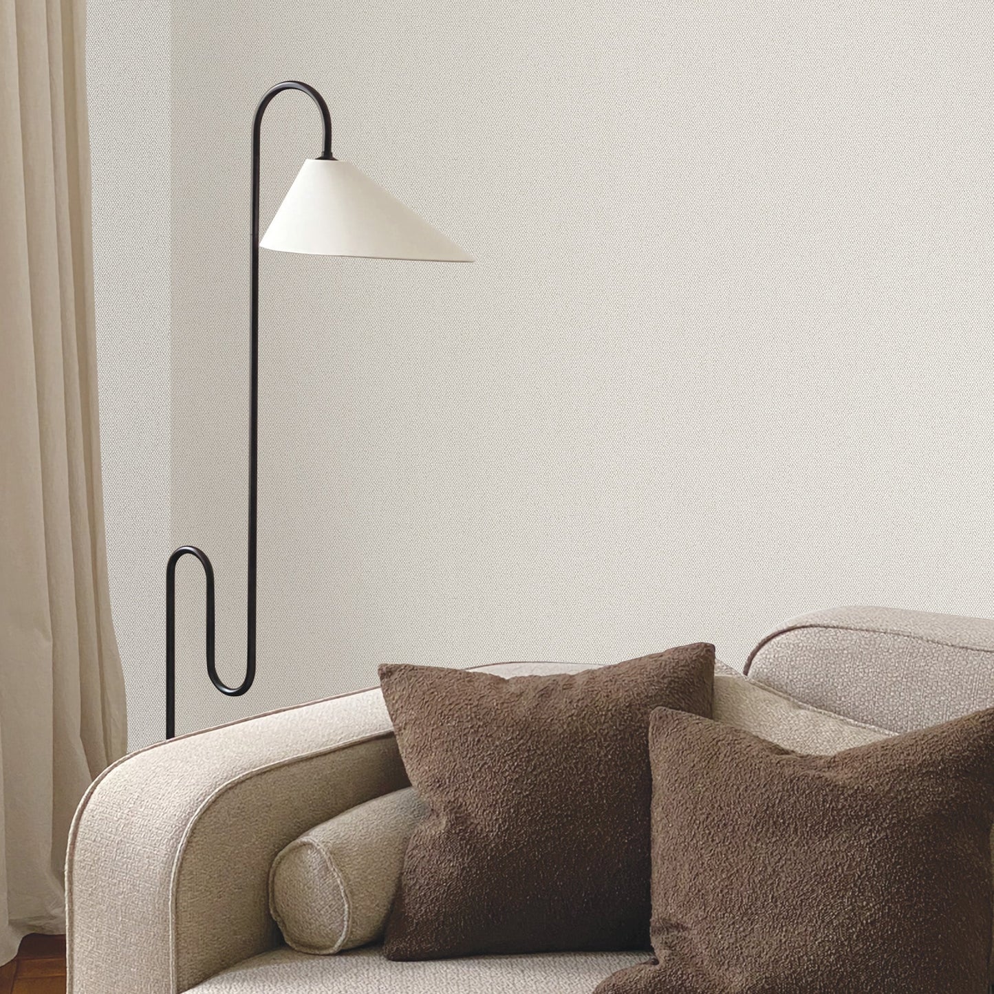 Textured Wallpaper Fabric in Grey