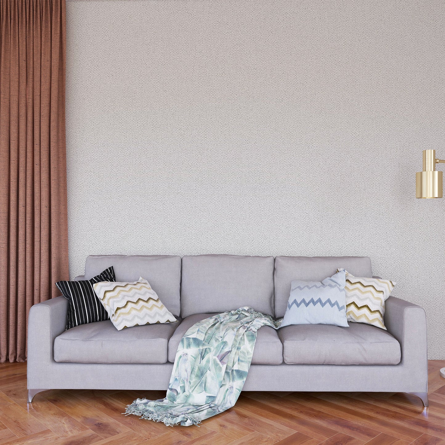 Textured Wallpaper Fabric in Grey