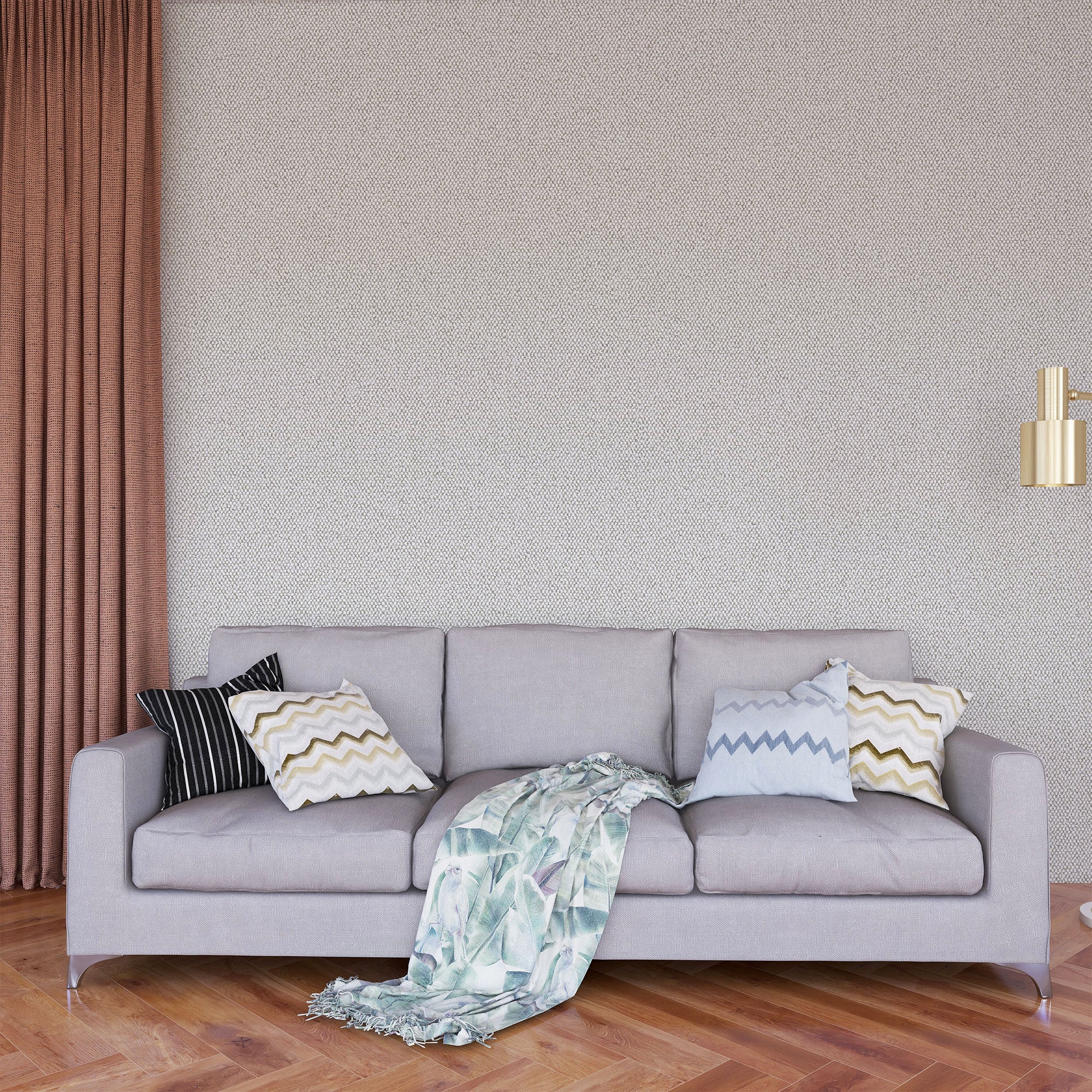 Textured Wallpaper Fabric in Dark Grey