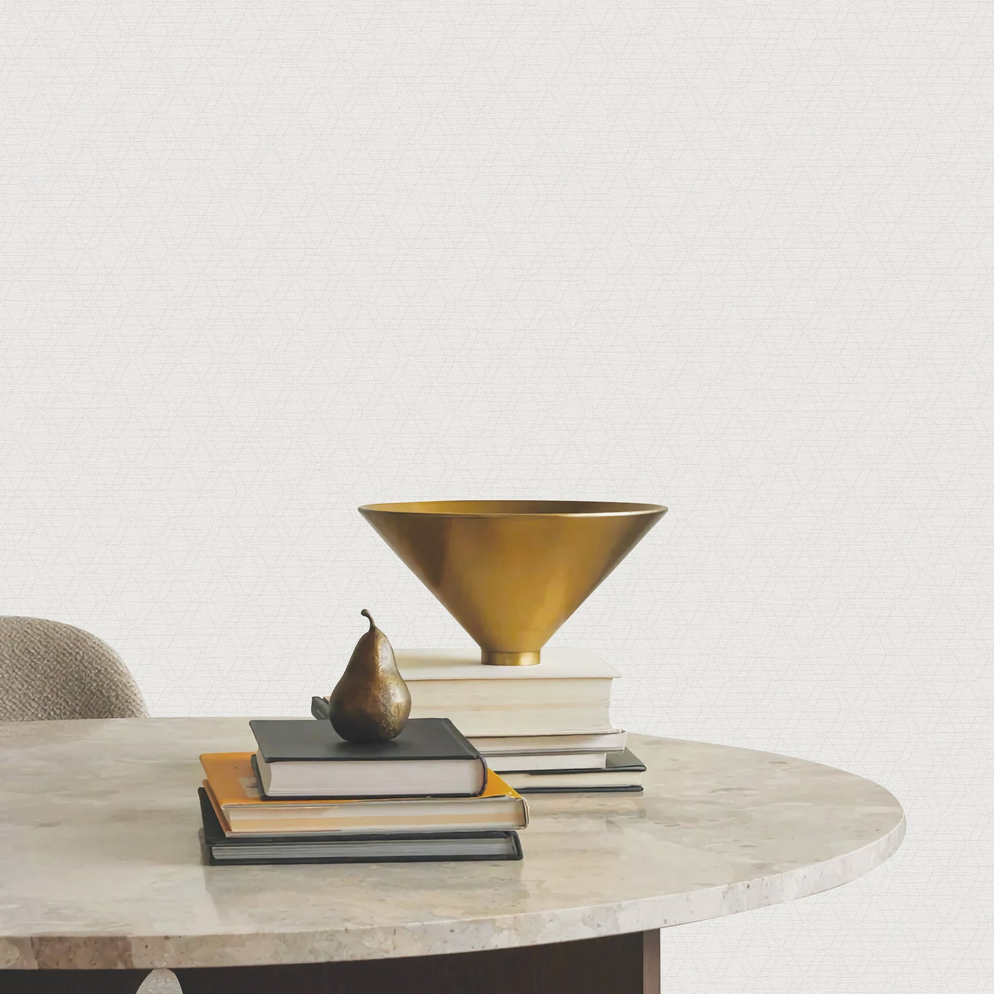 Textured Wallpaper Fabric|Geometric|Rhombus in White