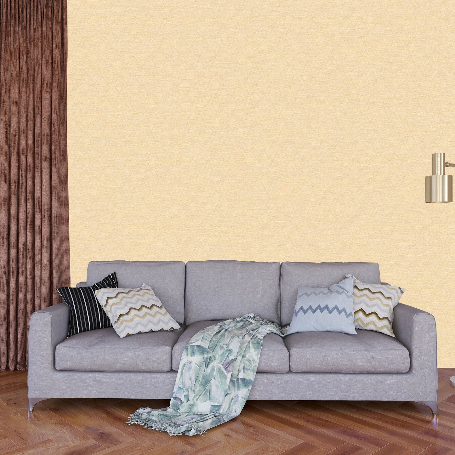 Textured Wallpaper Fabric|Geometric in Gold