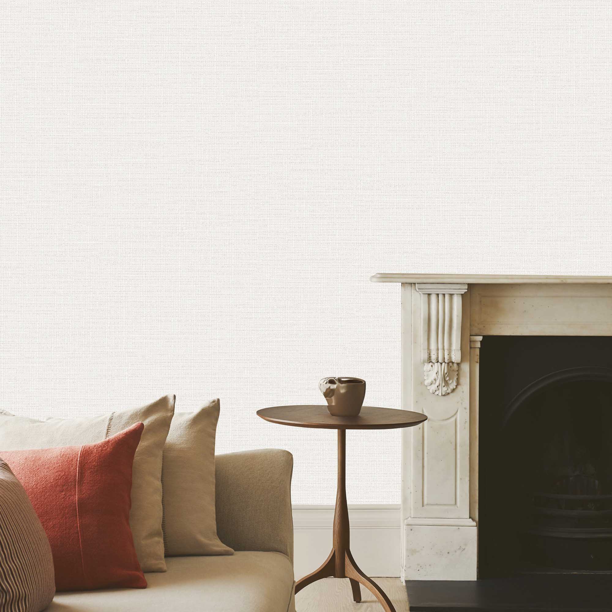 Textured Wallpaper Fabric in White