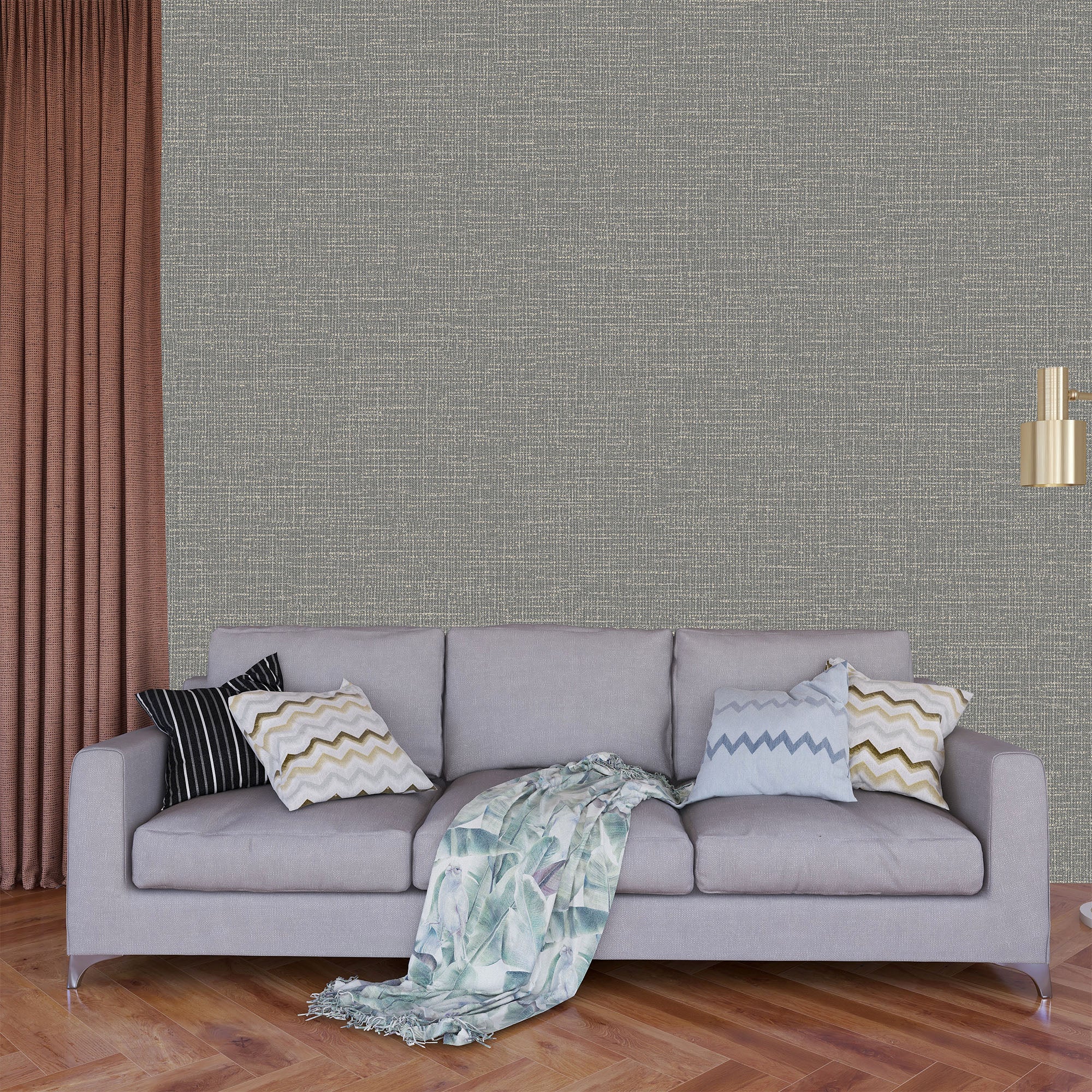 Textured Wallpaper Fabric in Black|Gold