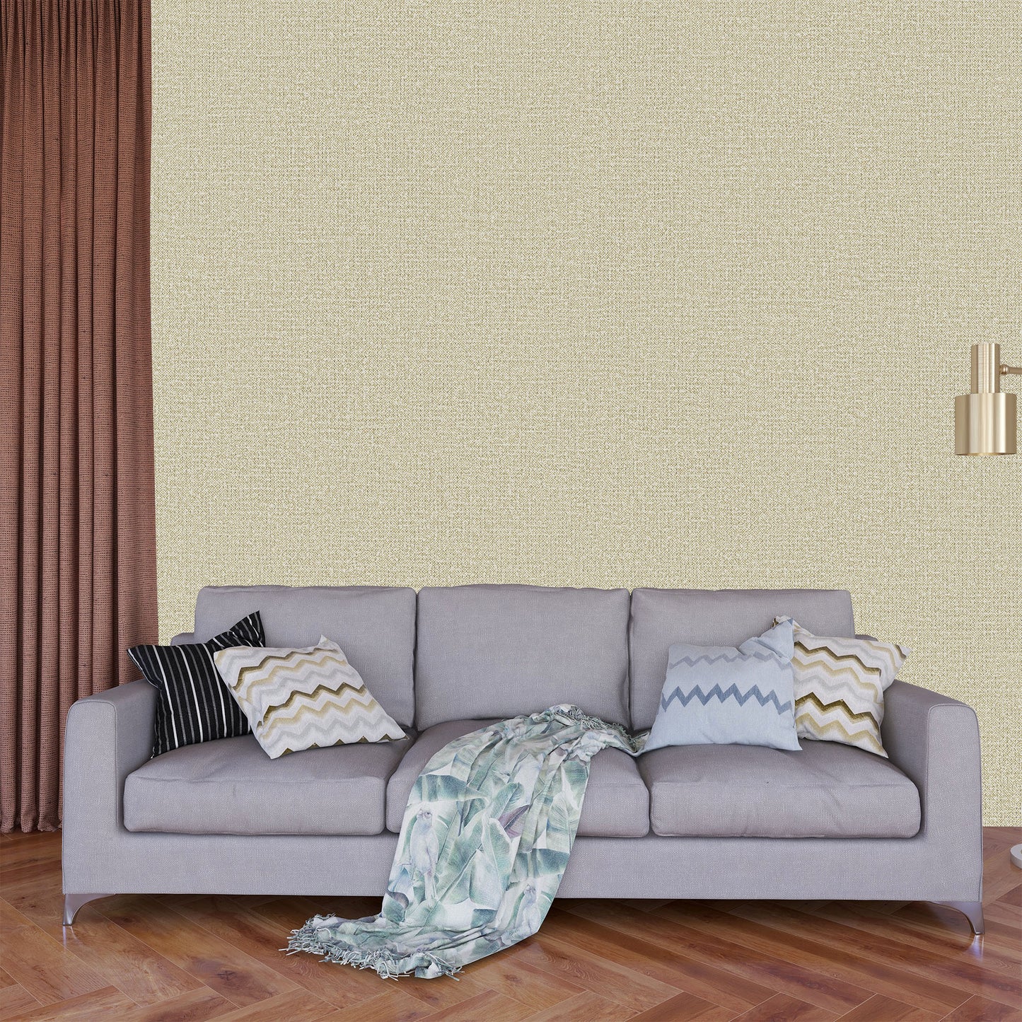 Textured Wallpaper Fabric in Beige