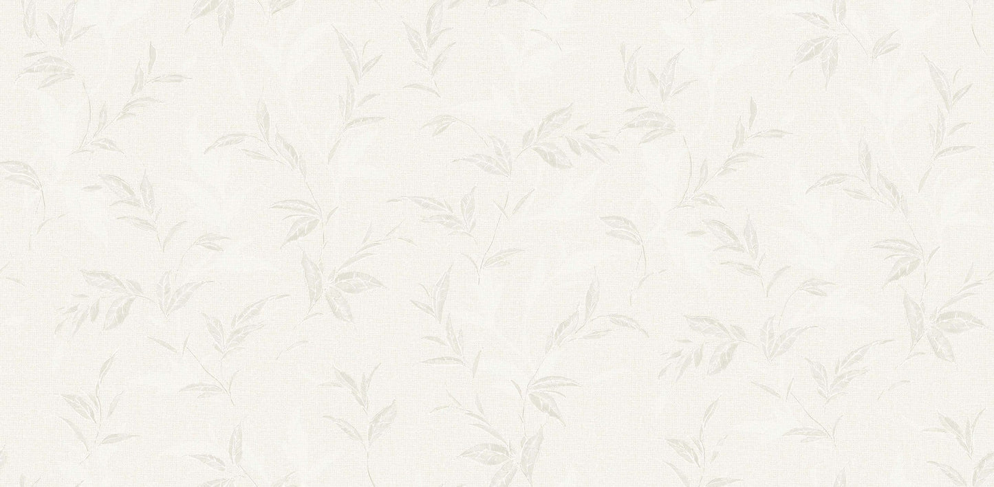 Textured Wallpaper Fabric|Floral in White