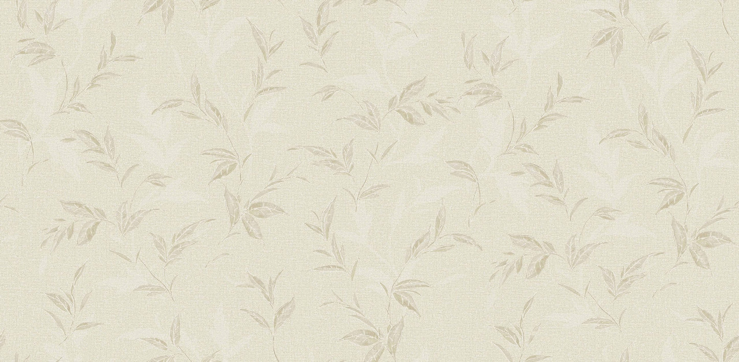 Textured Wallpaper Fabric|Floral in Tan|Beige