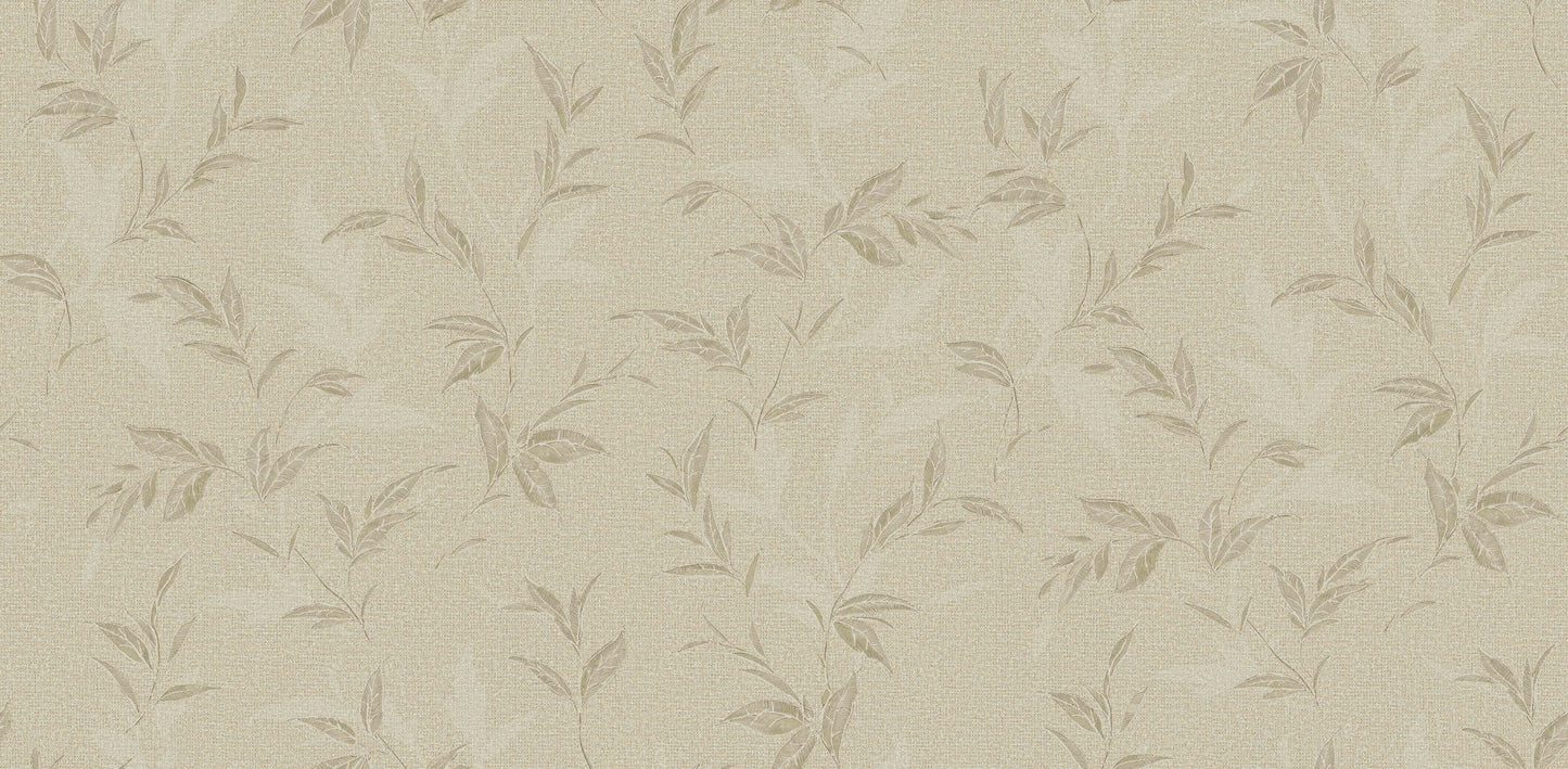 Textured Wallpaper Fabric|Floral in Beige