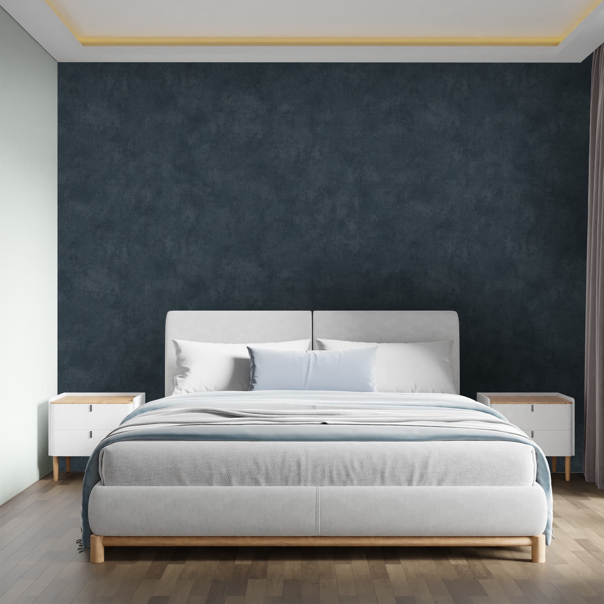 Textured Wallpaper Solid|Grunge in Dark Blue