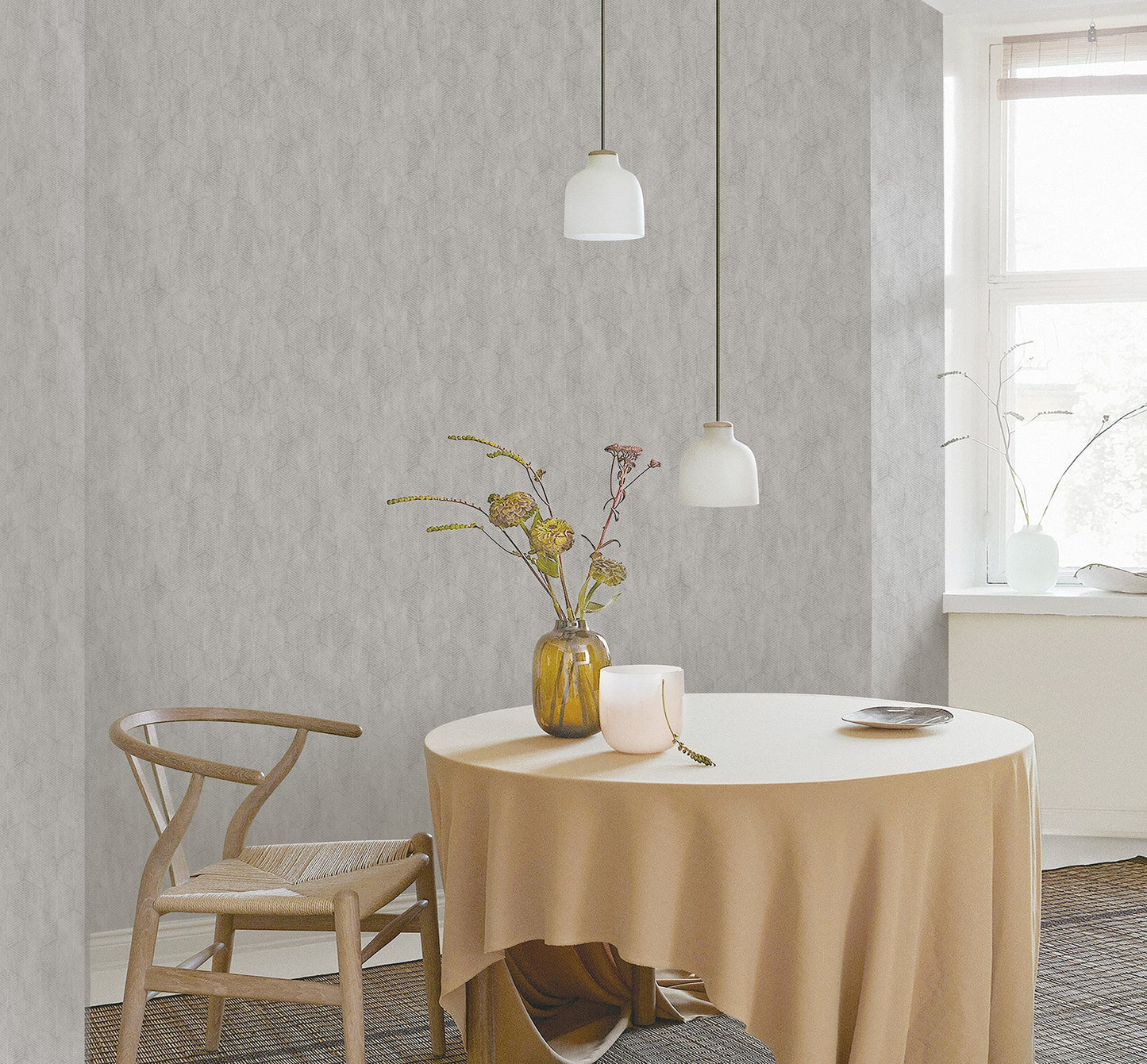 Textured Wallpaper Herringbone|Honeycomb|Distressed in Charcoal|Grey