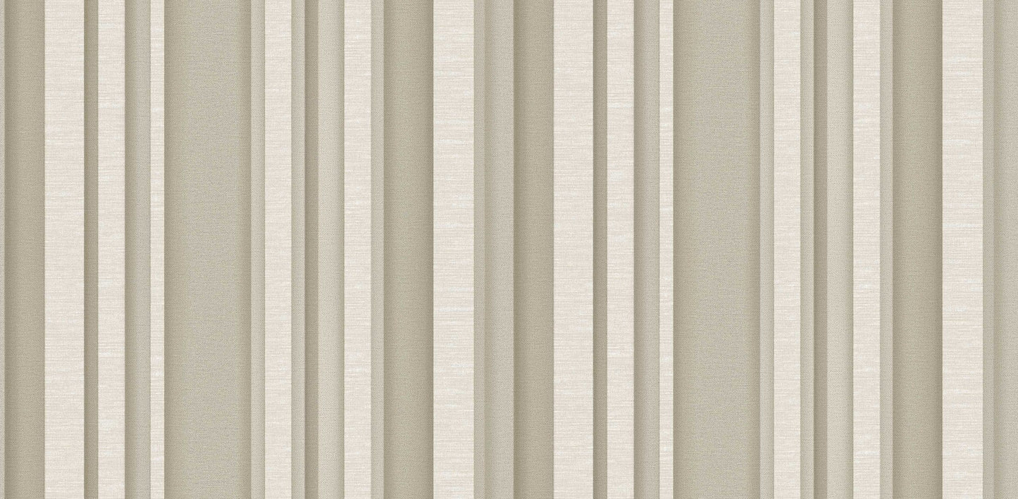 Textured Wallpaper Stripes in Light Brown|Beige